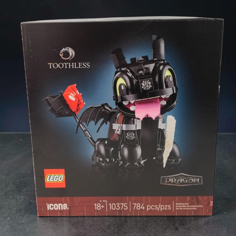 LEGO Icons Toothless 10375 How to Train Your Dragon 2025 Night Fury 784pc Set